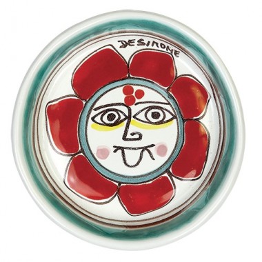 Posacenere Folk sole ceramiche de simone PC309FK-1 Posacenere Folk sole ceramiche de simone PC309FK-1